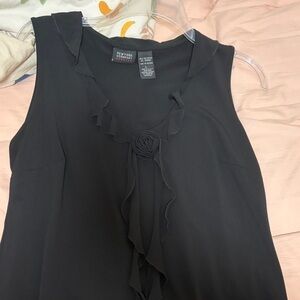 New York & Company Black Sleeveless Blouse